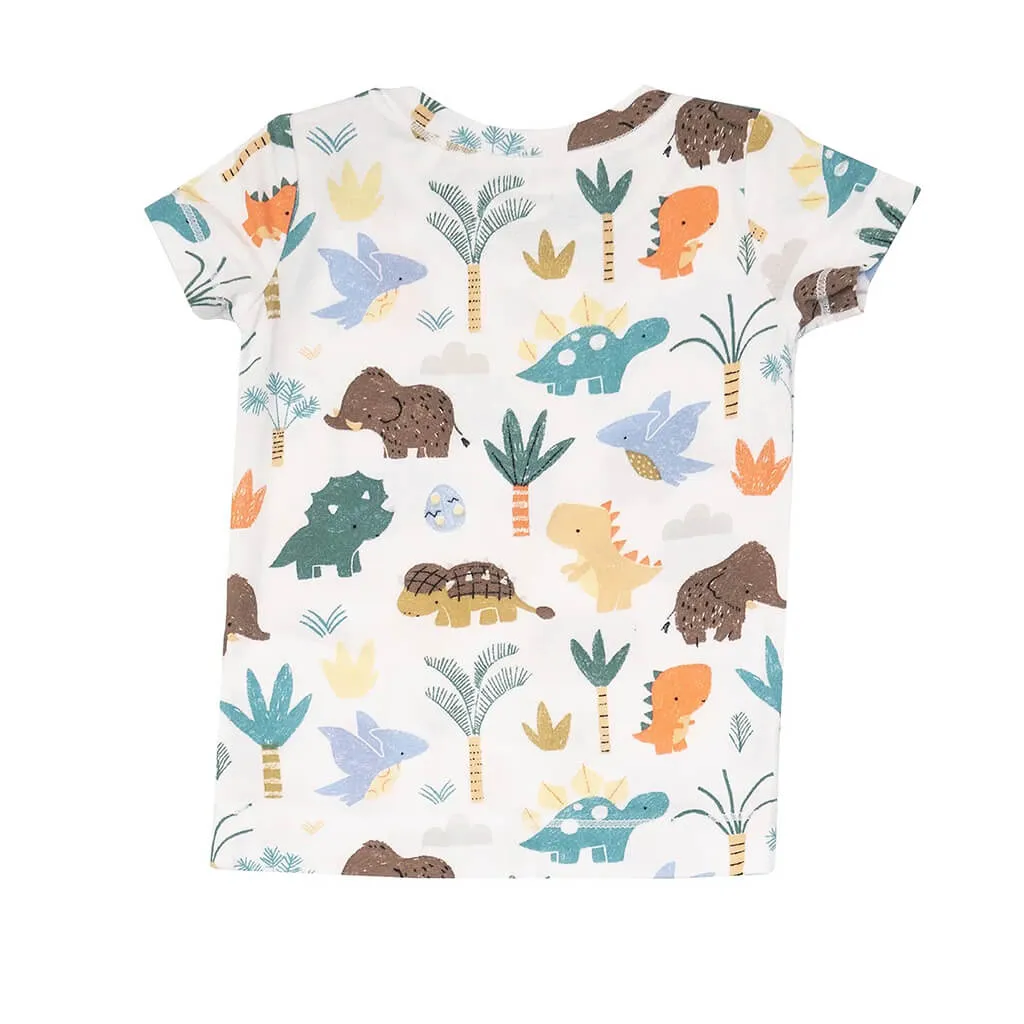 Angel Dear Short-Sleeve Pajama Set Cute Dino