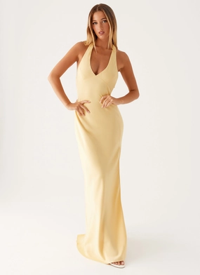 Angie Maxi Dress - Yellow Vibrant fit