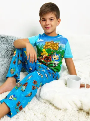 Animal Crossing Boys' Pajama, Long Sleeve 2 Piece Sleep Set