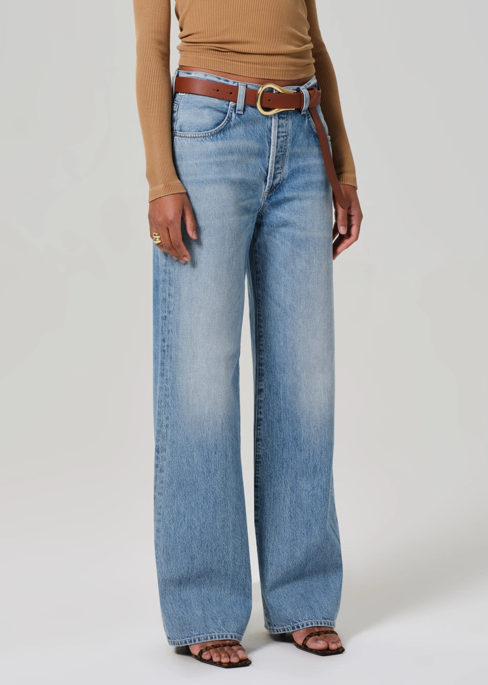 Annina High Rise Wide Leg 30" in Meuse Sharp Vibe Simple Wear