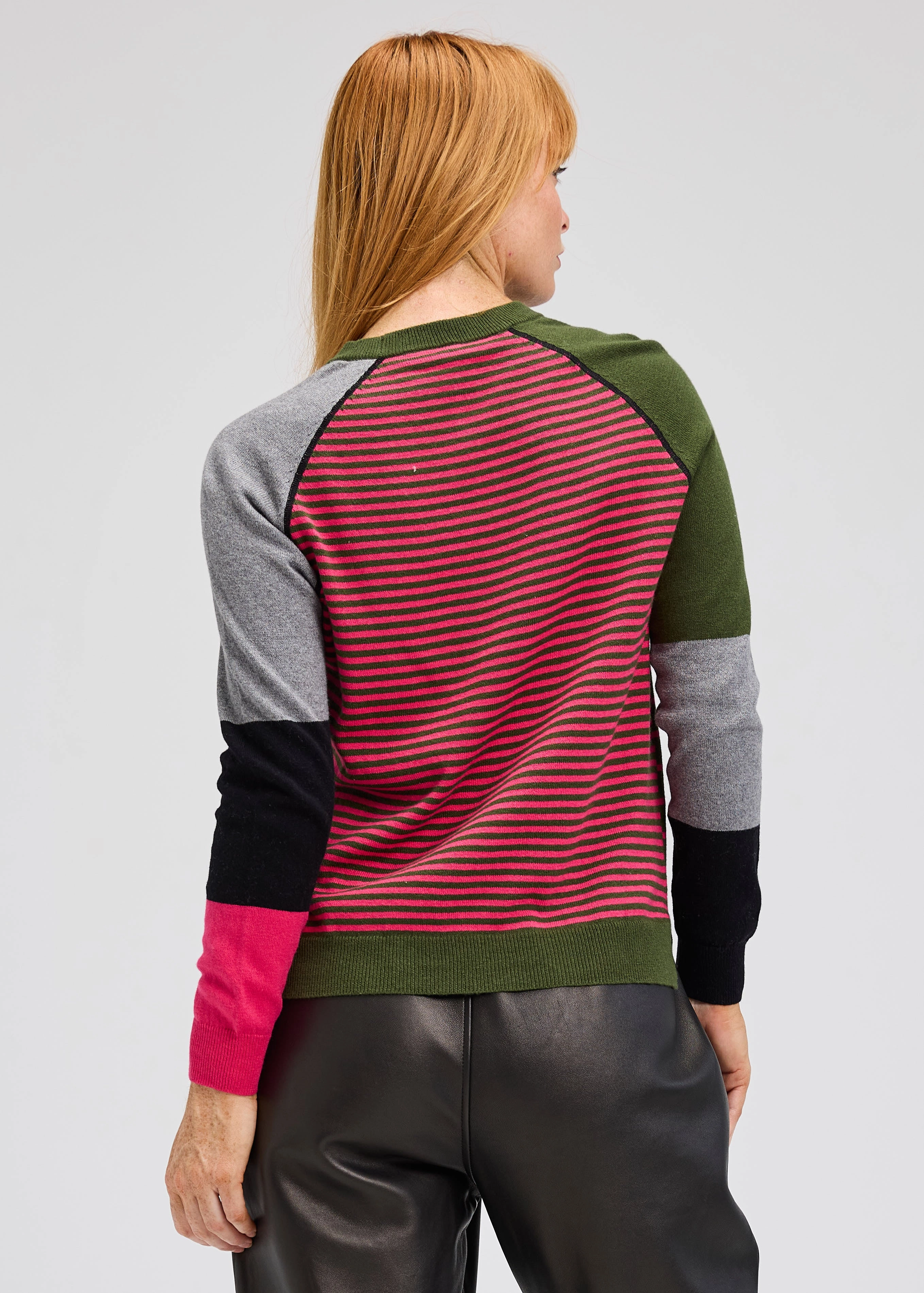 Casual Style Casual Fit BRETON STRIPE V INSERT SWEATER