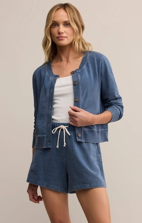 DAILY KNIT DENIM CARDI Comfortable Style Lightweight pullover