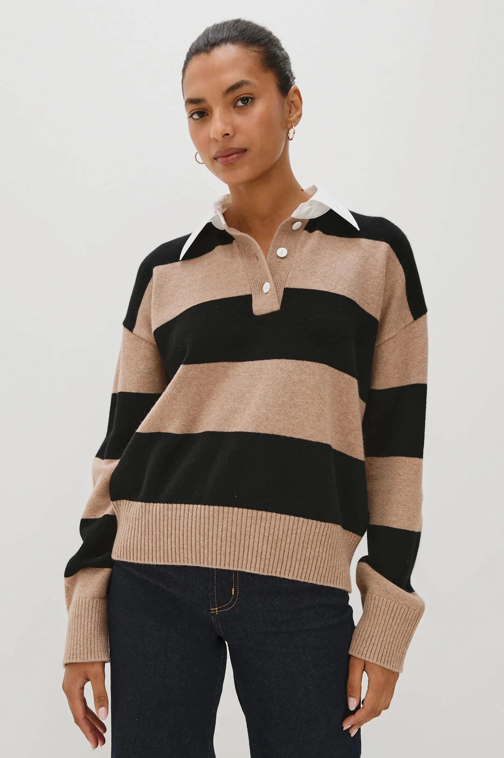 Paxton Sweater Oatmeal Black AntiPill Finish UltraSoft Blend