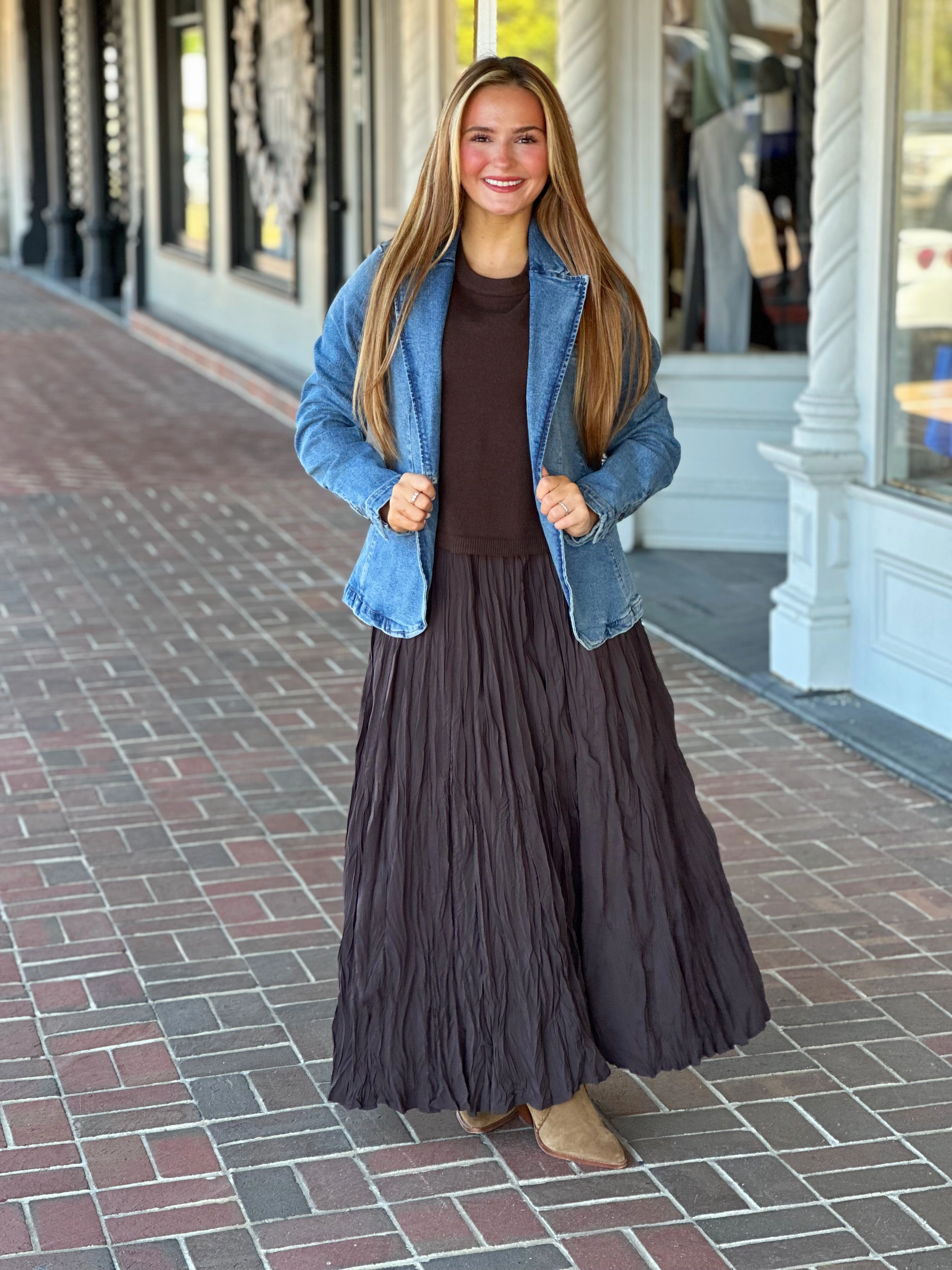 Steve Madden Kori Sweater in Dark Espresso ContrastTipping Non Restrictive Mobility