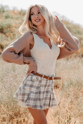Toasted Coconut Season Bolero Shrug Cardigan (Dark Taupe) Double Chest Pocket Wear Resistant Fabric
