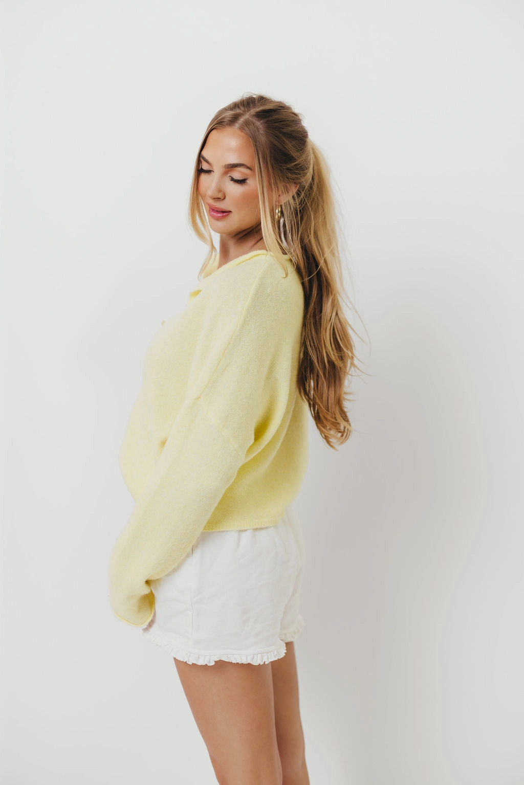 UltraFineMesh Piper Cardigan Top in Butter