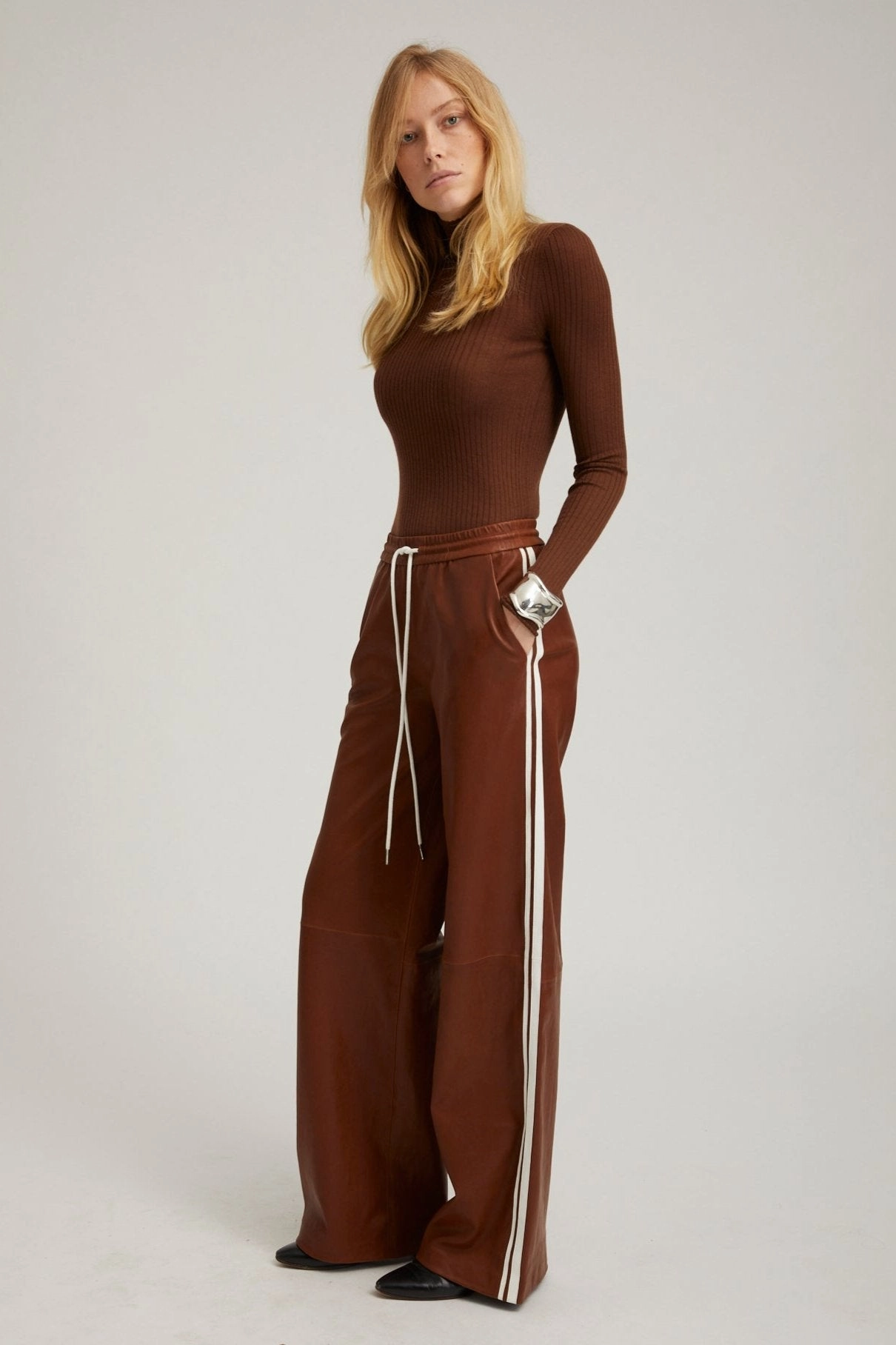 LowMaintenanceMaterial Chocolate Cashmere Mock Neck