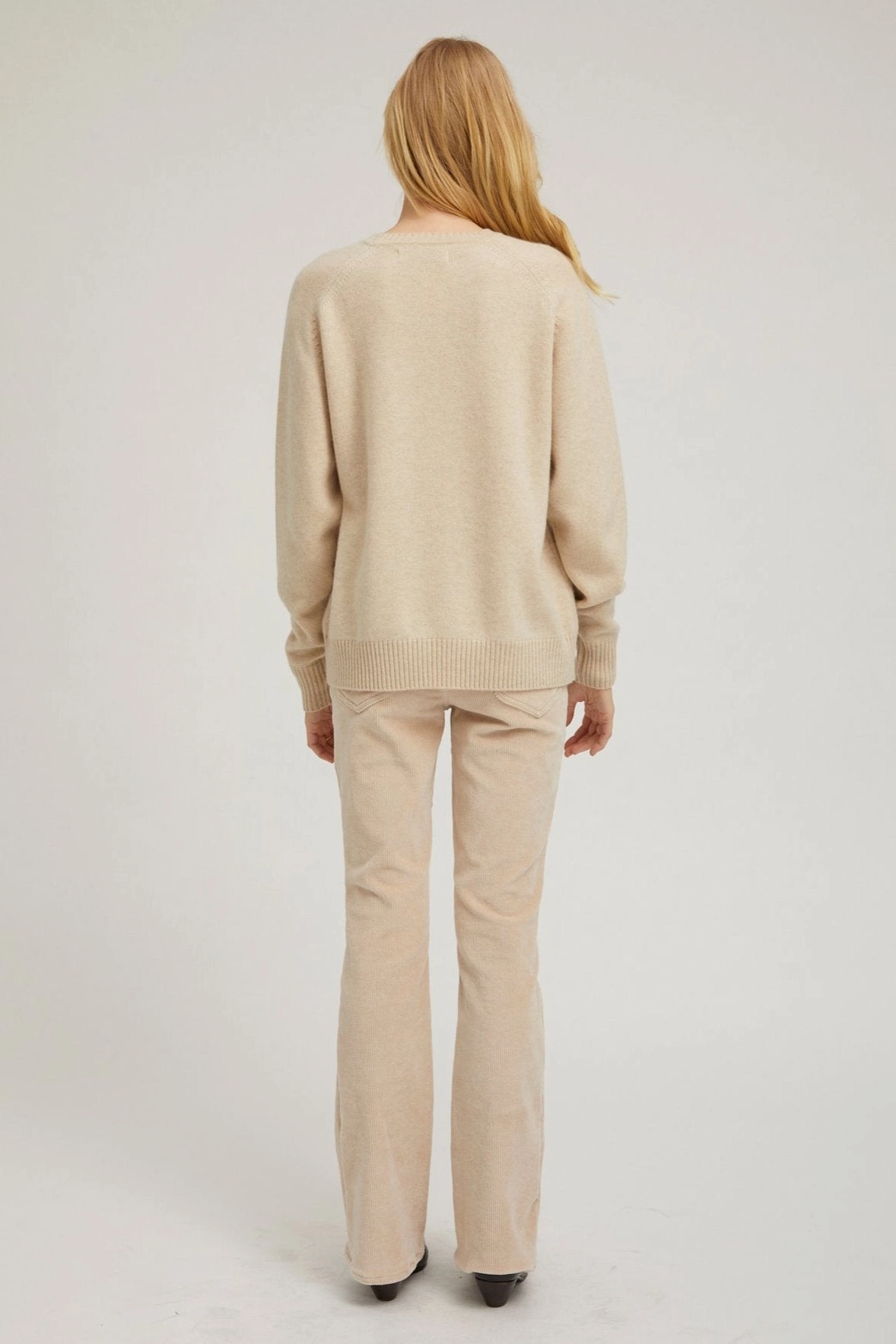 Essential Wearable Oat Corduroy Micro Flare Pants