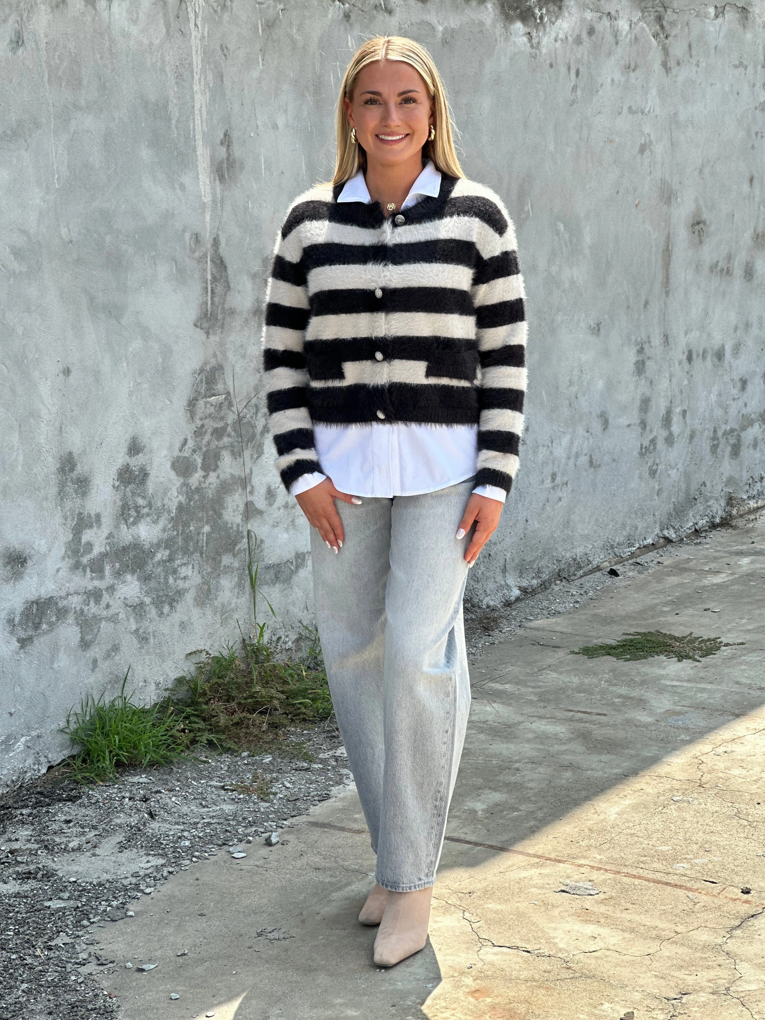 Vintage Shirt Florez Off-White Stripes Sweater
