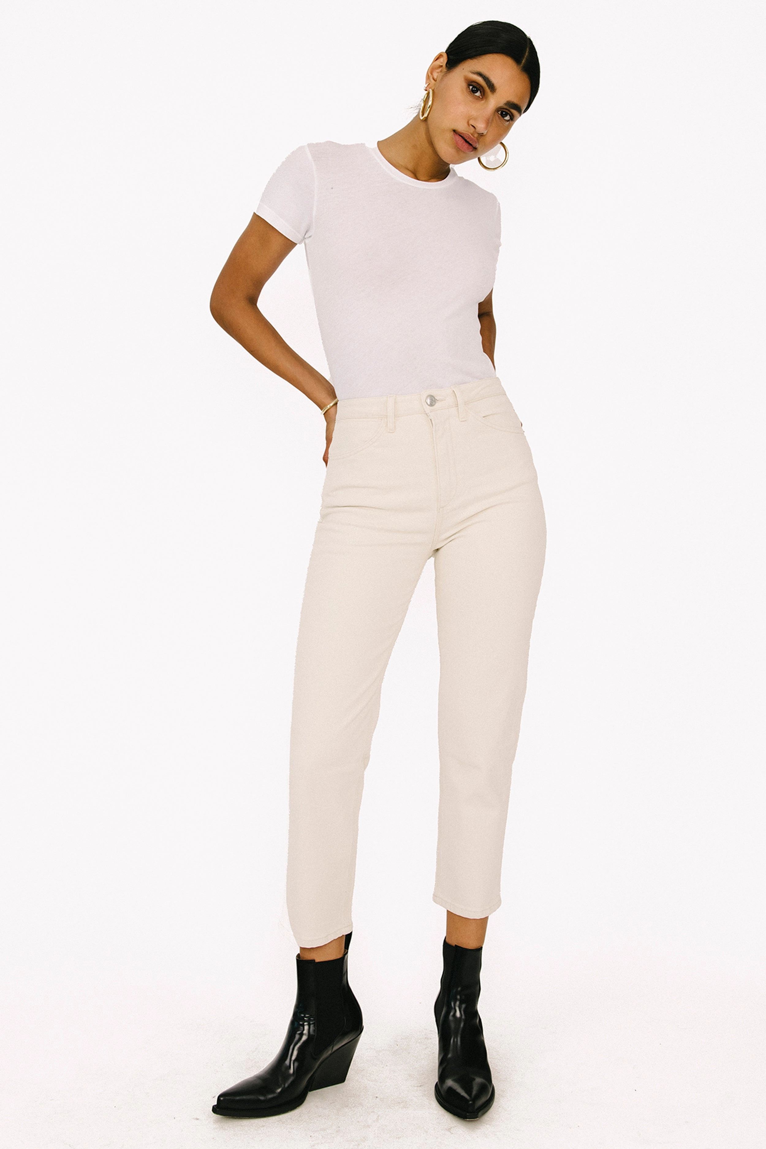 AthleisureCompatible Lightweight pullover Earhart Tapered Straight Leg Denim
