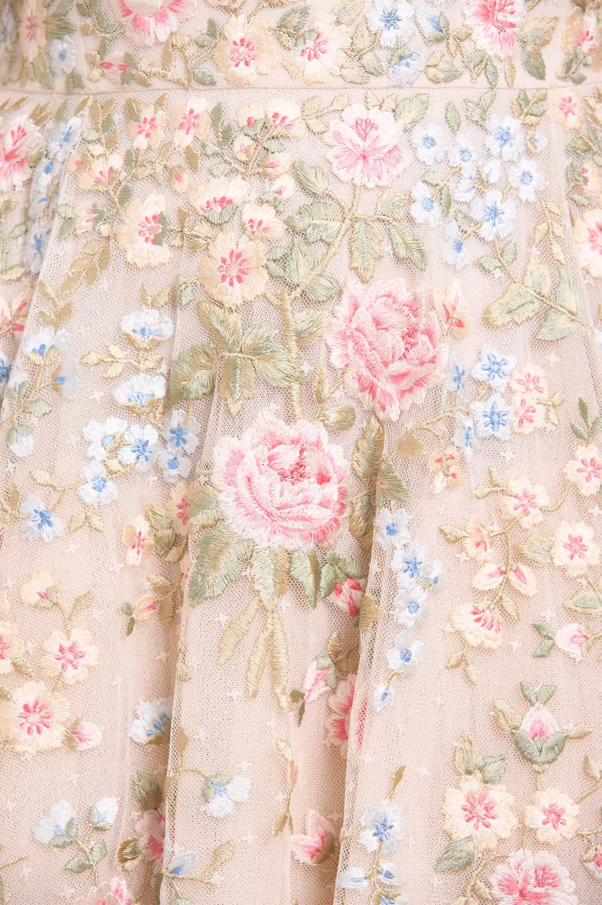 Bold Look Spring Garden Antoinettes Floral Off-Shoulder Micro Mini Dress