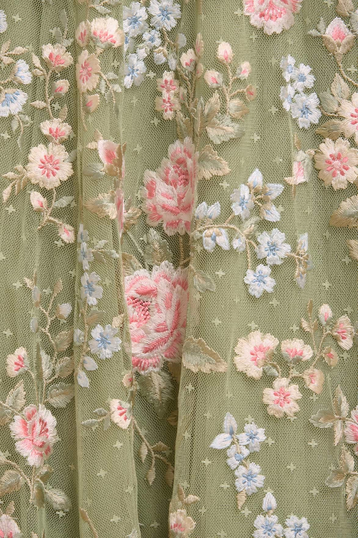 Resort Outfit Antoinettes Floral Round Neck Ankle Gown