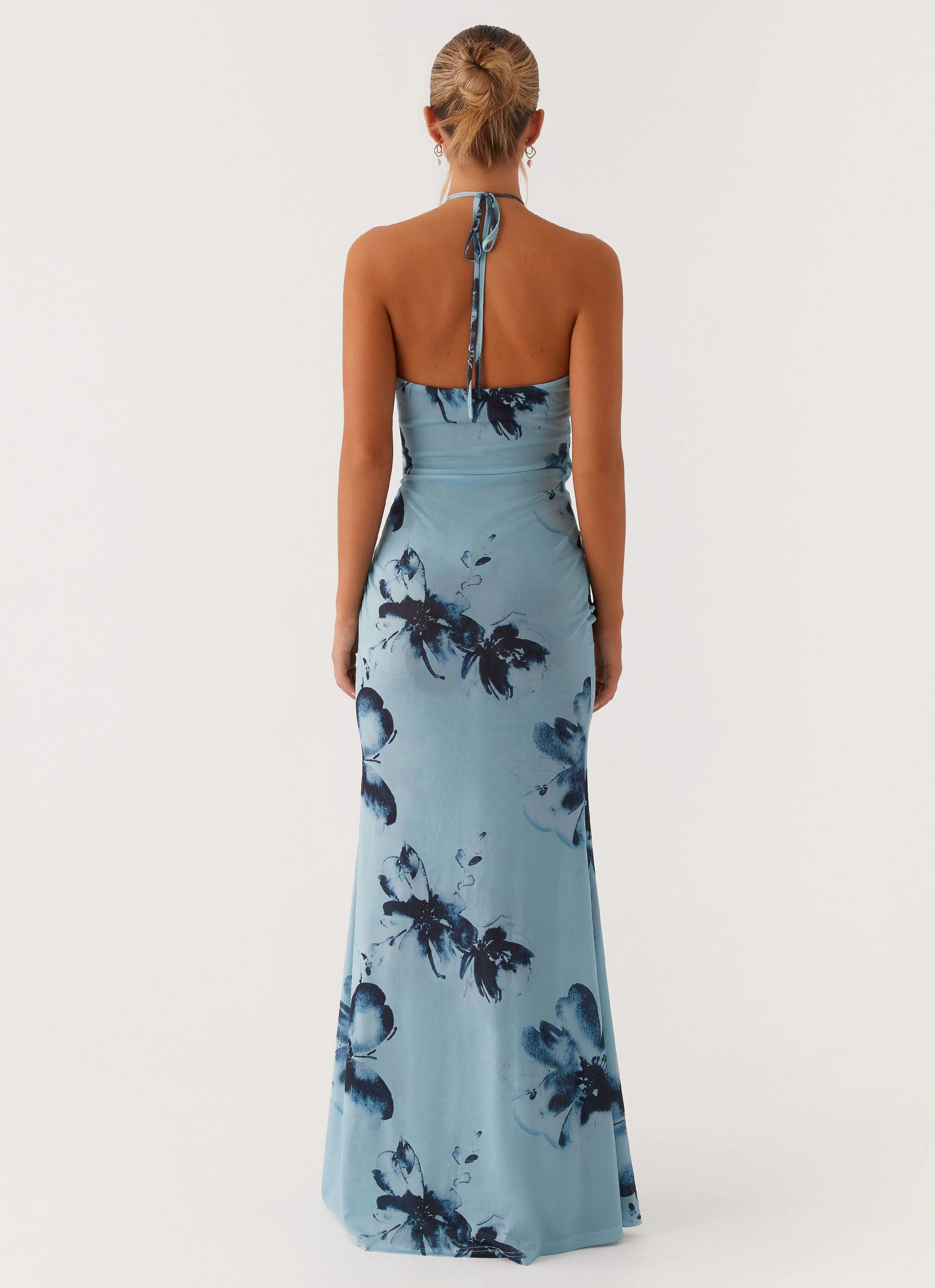 Must Have Cozy Balance Antonia Maxi Dress - Black Blue Floral