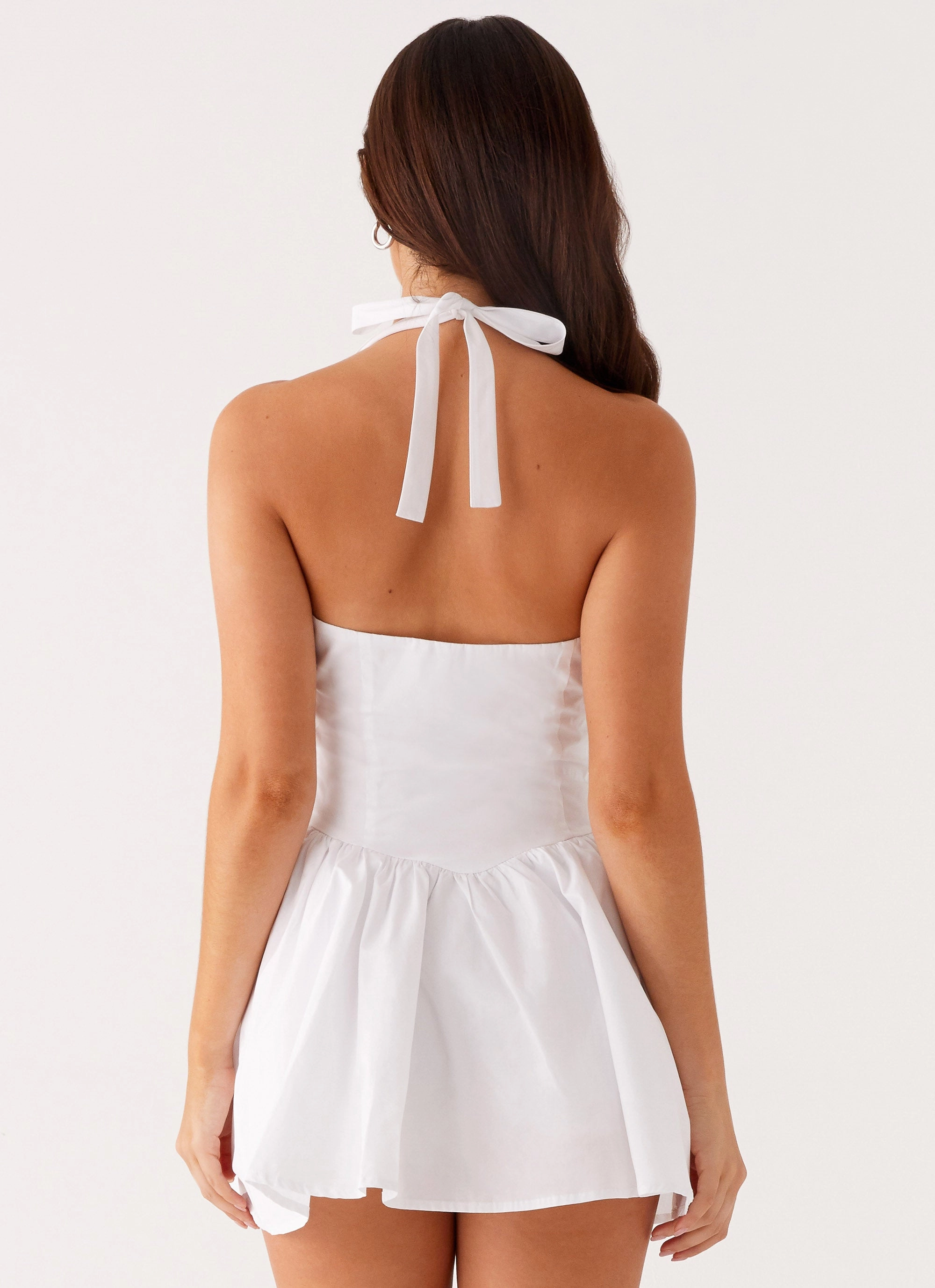Anya Halterneck Mini Dress - Ivory Stylish and Simple