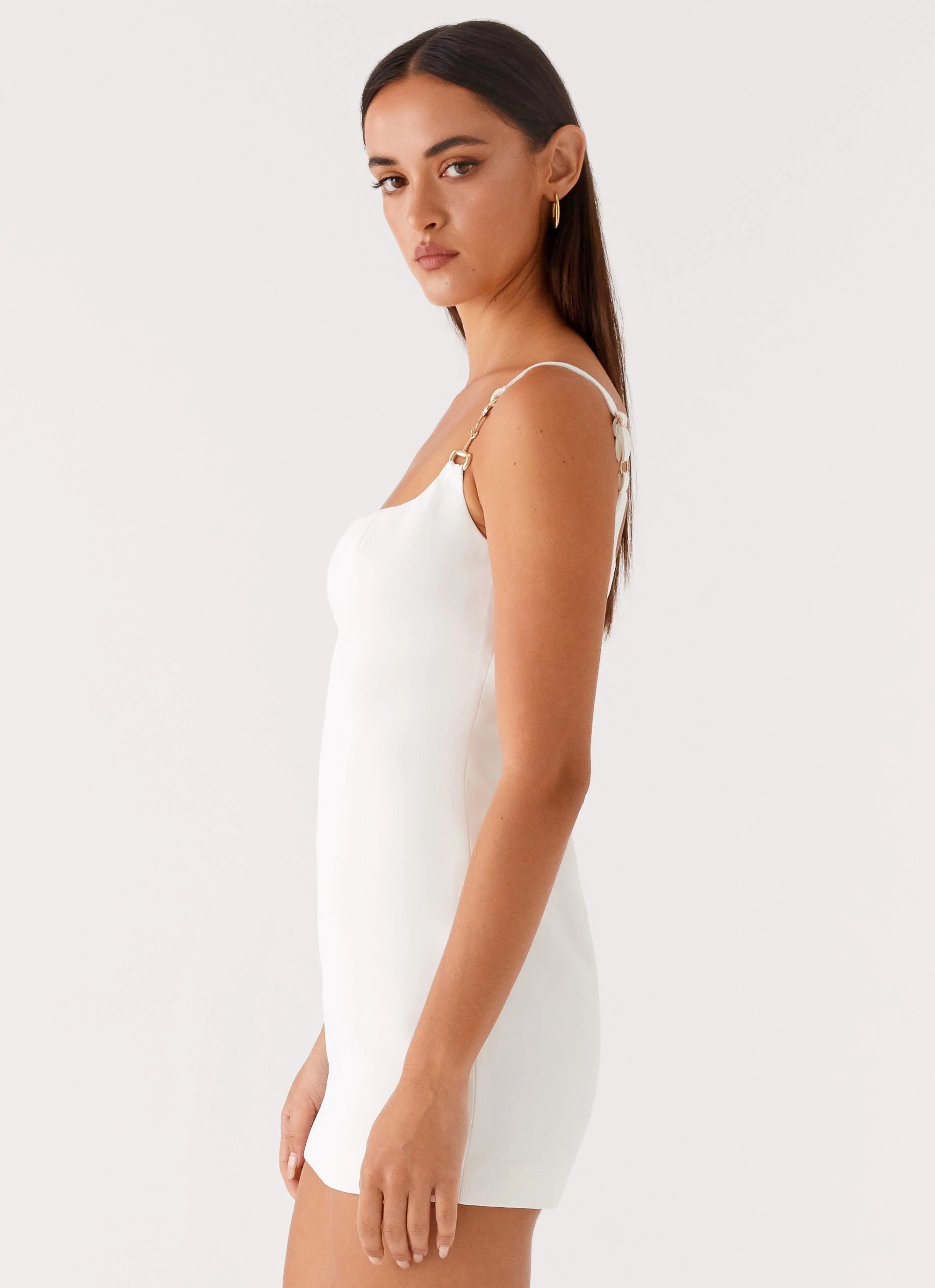 Aretha Mini Dress - White Layered Comfort