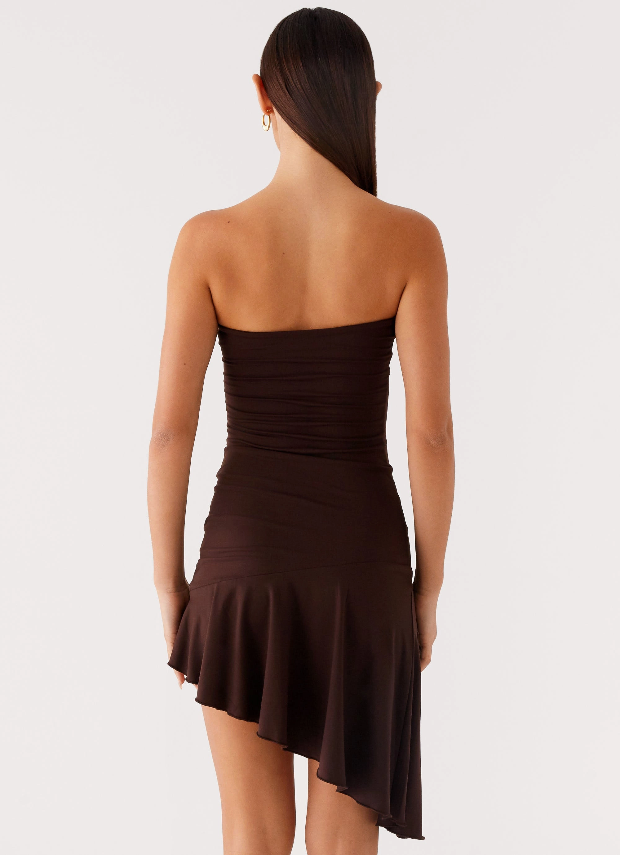 Arianne Mini Dress - Chocolate Versatile Comfort Wear French Vibe