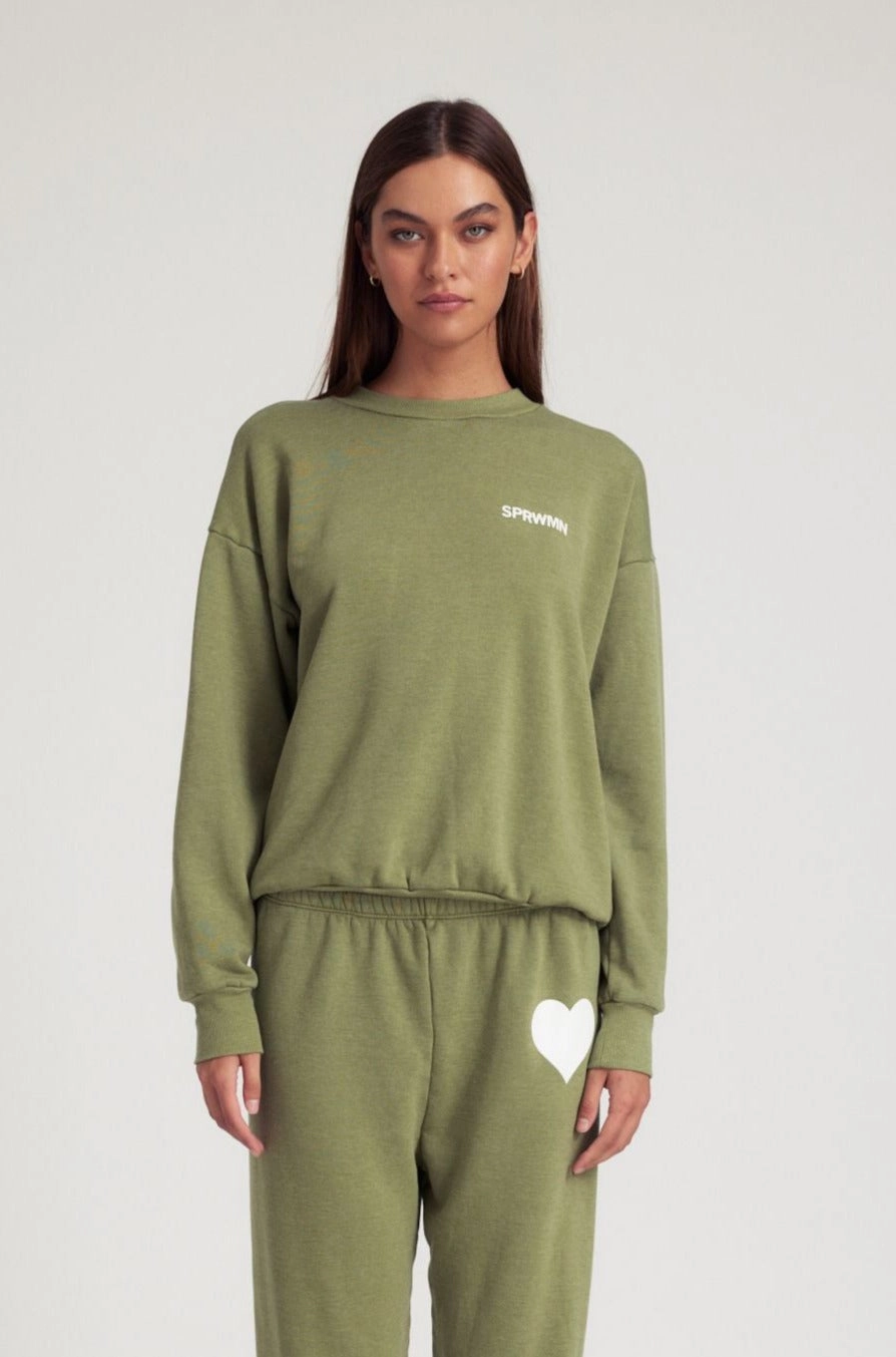 Fashionable Fit SelfFabric Binding Artichoke Logo Sweatshirt