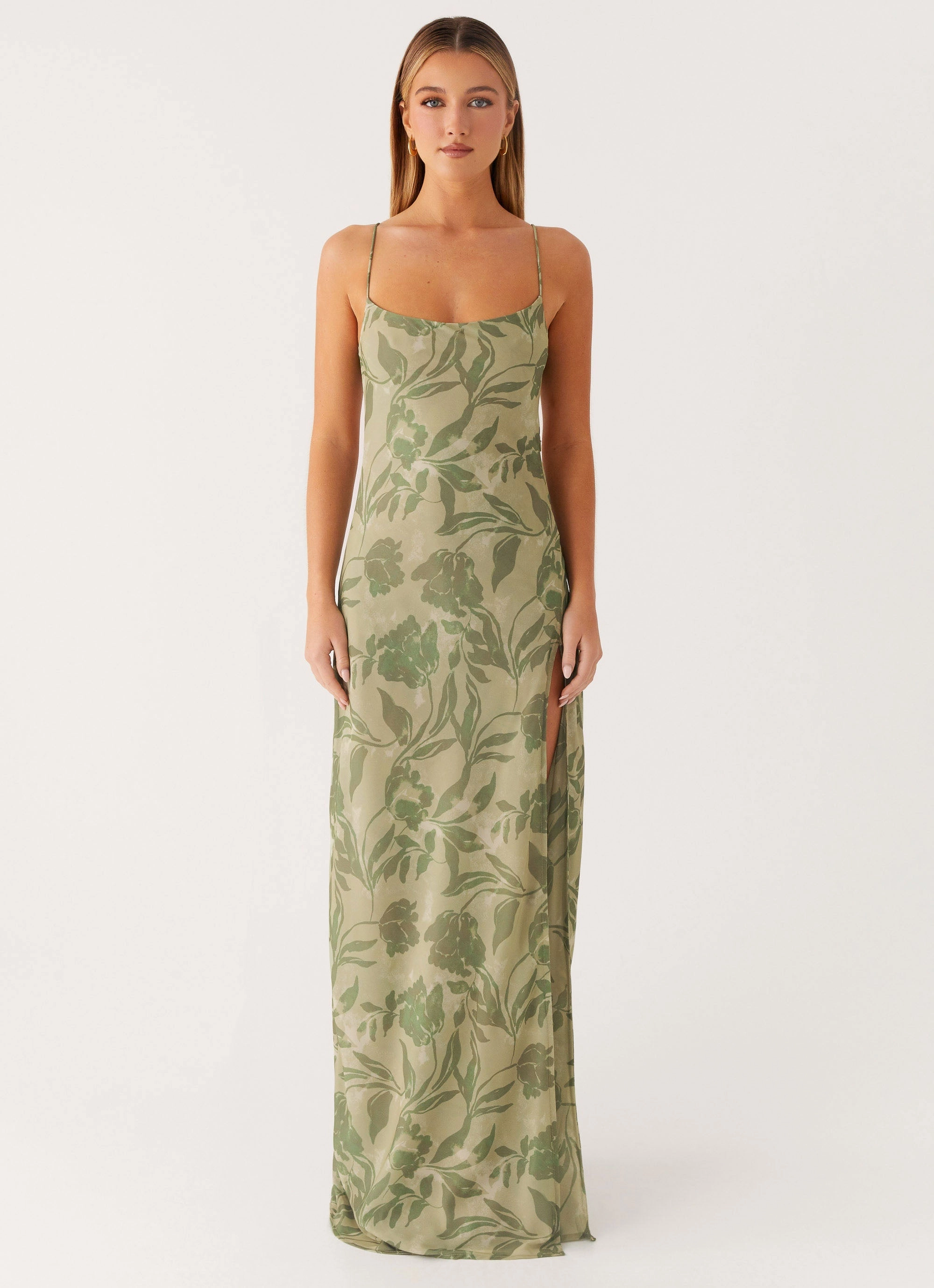 Alouette Maxi Dress - Jade Fern Summer Soft Bright Mood