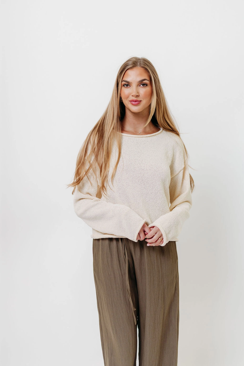 Casual Wear BondedSeamTechnology Ashwin Sweater in Cream