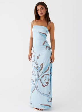 Soft Movement Aster Bloom Maxi Dress - Blue Floral