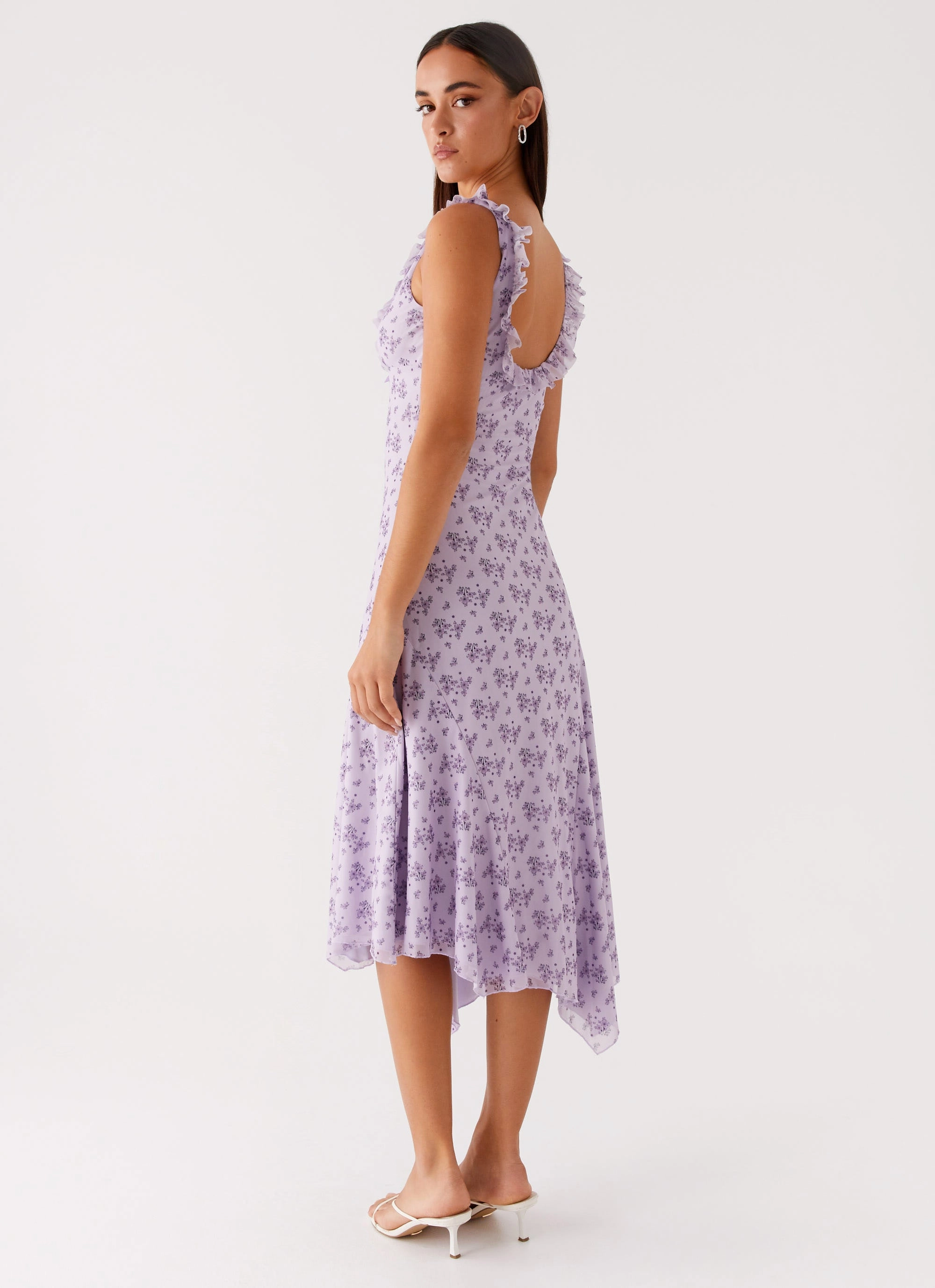 Art Spirit Breathable Design Asteri Midi Dress - Lavender Meadow