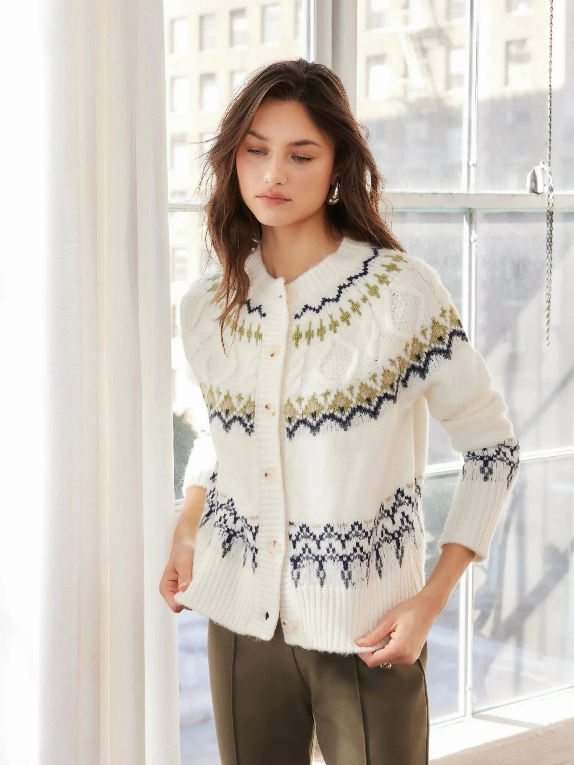 Astrid Cardigan Sweater Multi Color Buttery Soft Feel