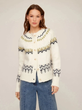 Astrid Cardigan Sweater Multi Color AntiStatic Treatment