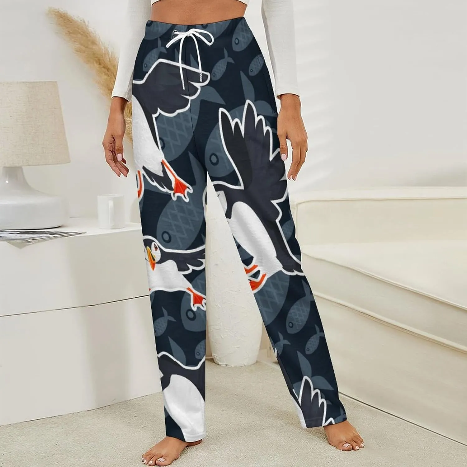 Atlantic Puff-in Women's Flannel Pajama Pants Fleece Lounge Sleep Bottoms PJ