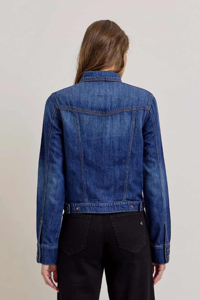 Stitched Look Three Layer Laminate Aubrey Classic Denim Jacket