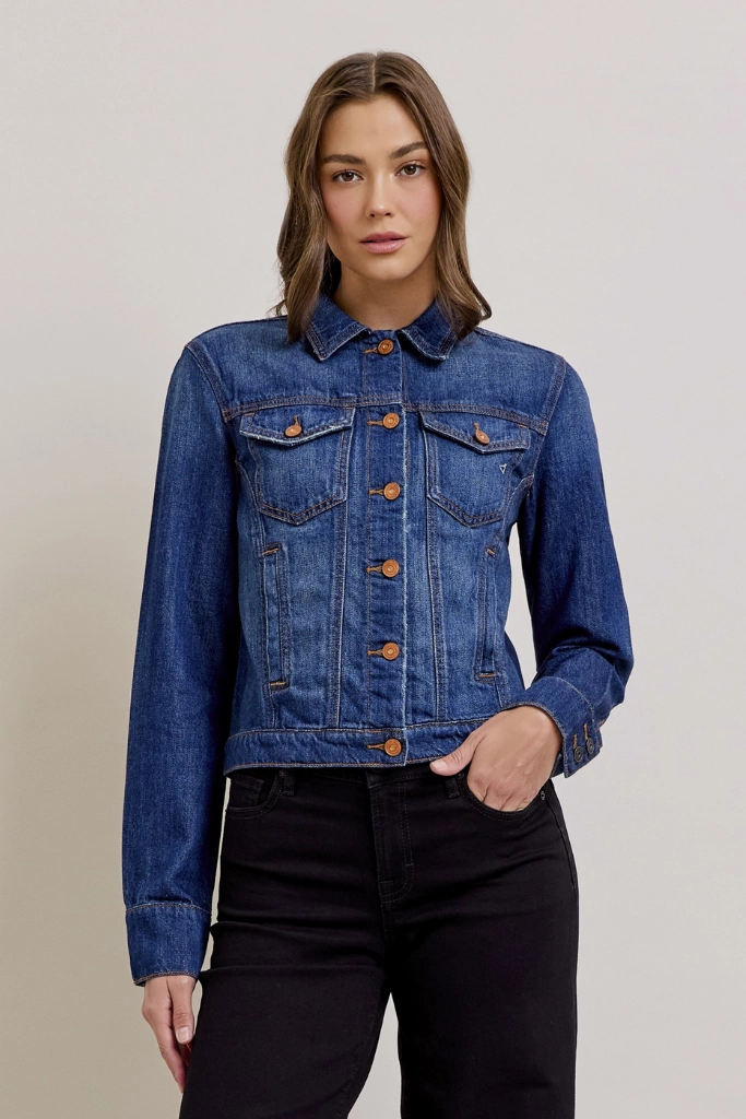 Aubrey Classic Denim Jacket Pocket Details