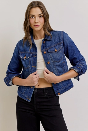 Breezy Layer Option Aubrey Classic Denim Jacket