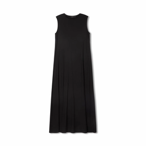 Audree Sleeveless Rib Dress [Final Sale] Simple Form High-Low-Hem