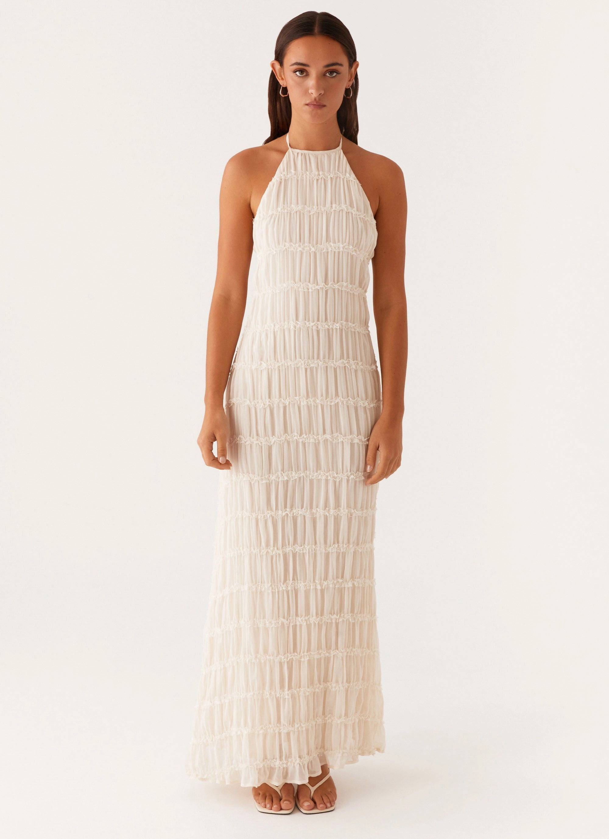 Aullie Maxi Dress - Ivory Love Soft