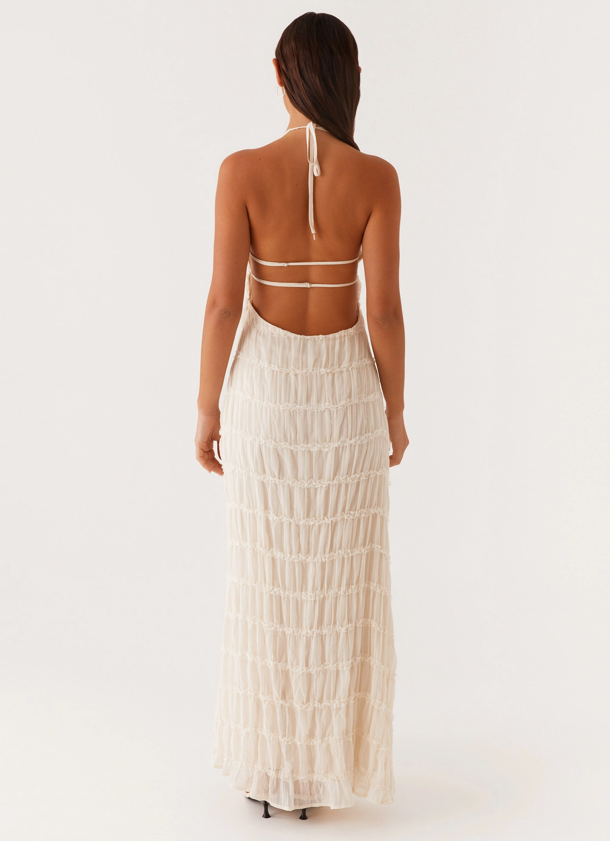 High Cut Breezy Comfort Aullie Maxi Dress - Ivory