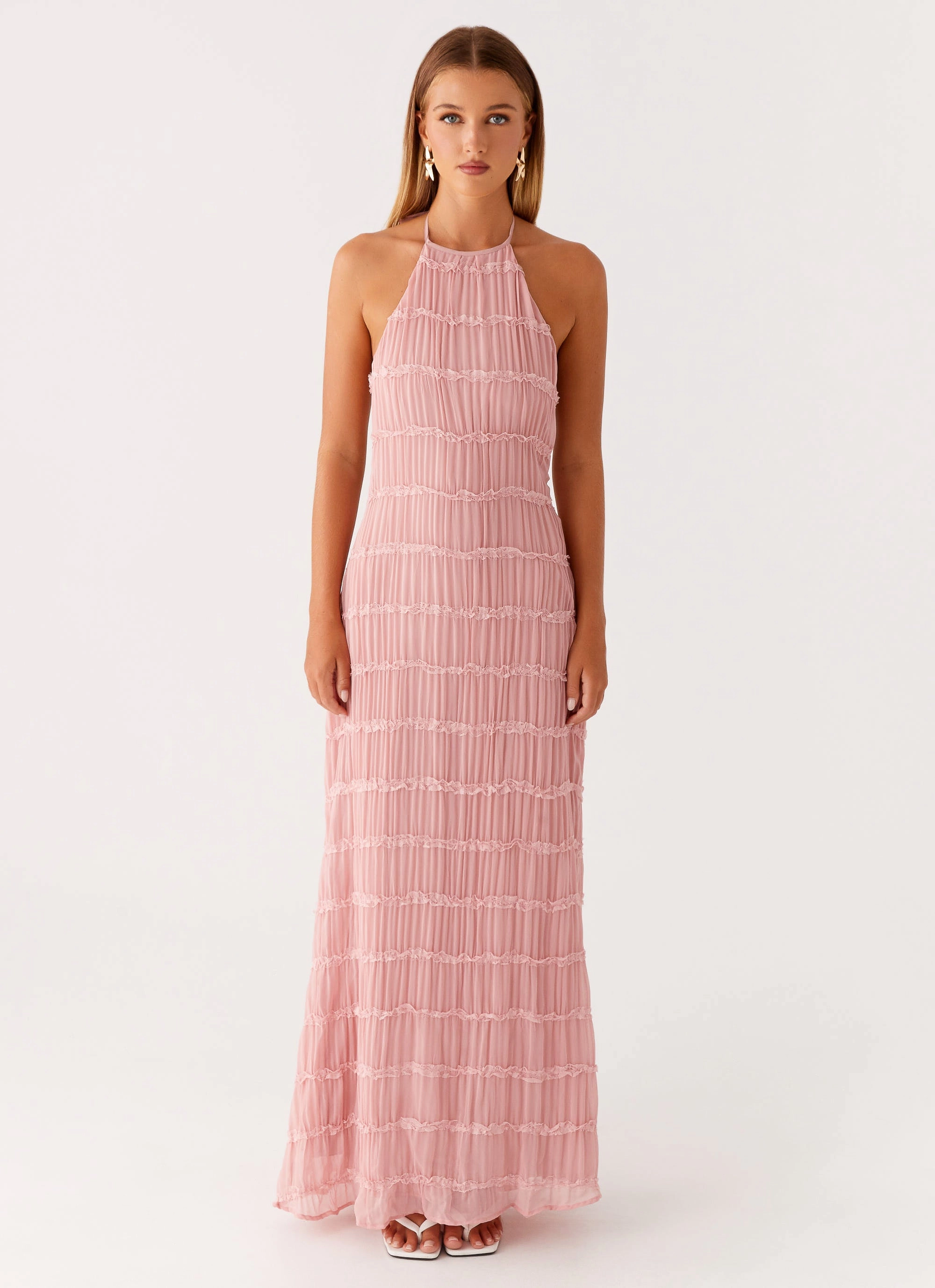 Aullie Maxi Dress - Pink Grace Flow