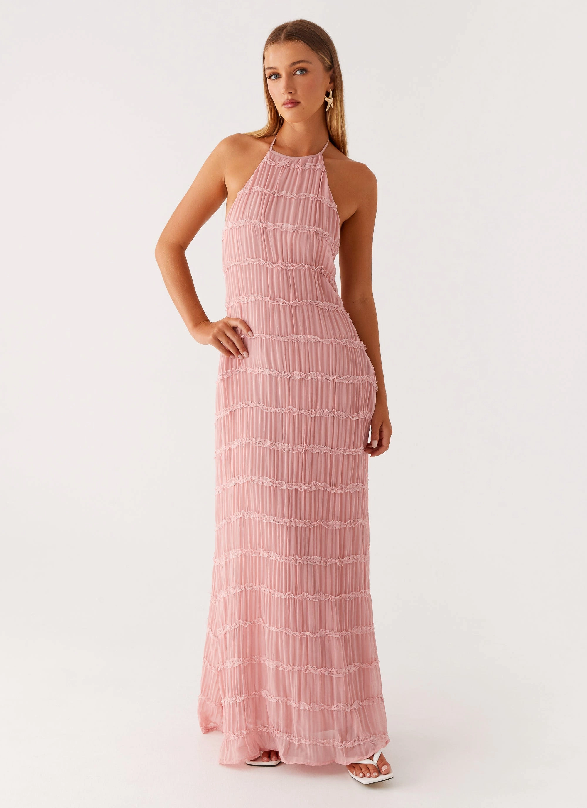 Aullie Maxi Dress - Pink Work Vibe
