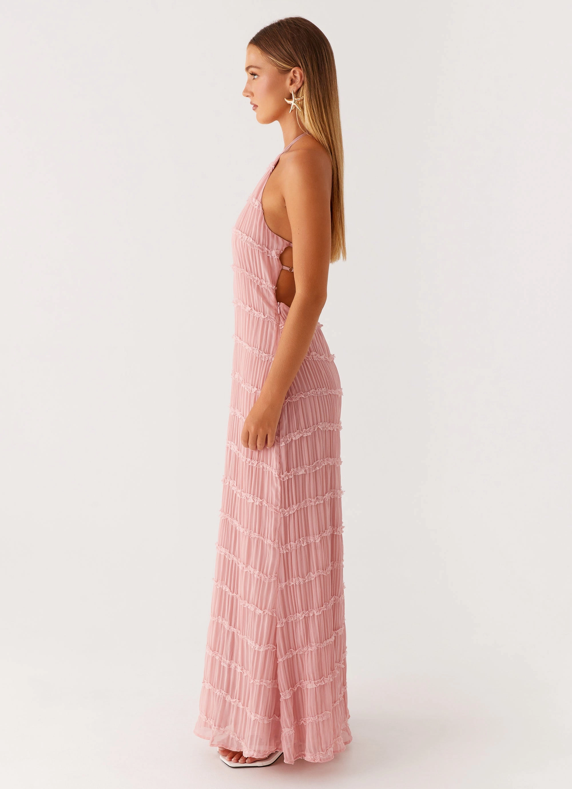 Aullie Maxi Dress - Pink FoldablePackaging
