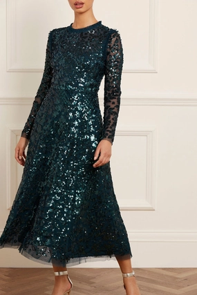 Aurelia Long Sleeve Ballerina Dress Daily Favorite Solid-color