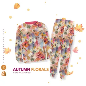 Autumn Floral | Autumn Pajama Set for Boys  | Whimsical & Cozy Sleepwear for Kids