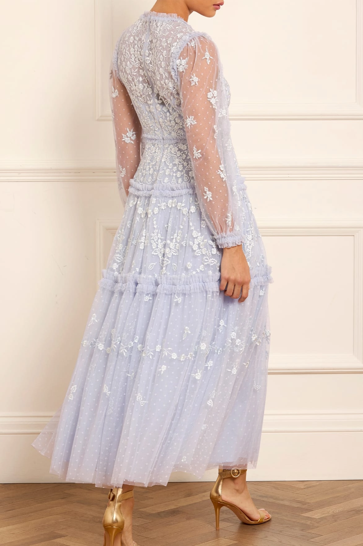 Relax Motion Autumn Lace Long Sleeve Ankle Gown