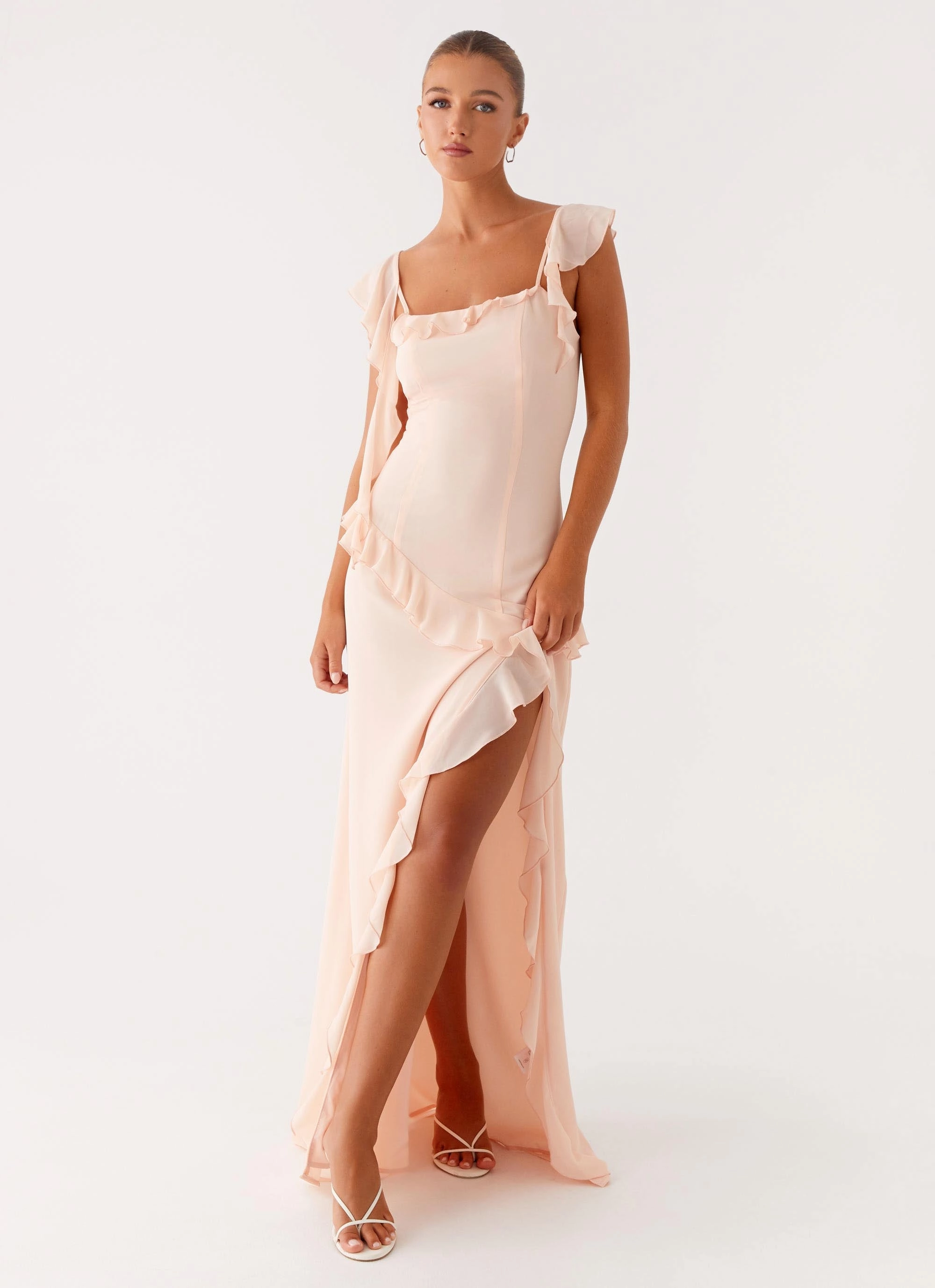 Relaxed work dress Seamless-Look Naya Maxi Dress - Peach