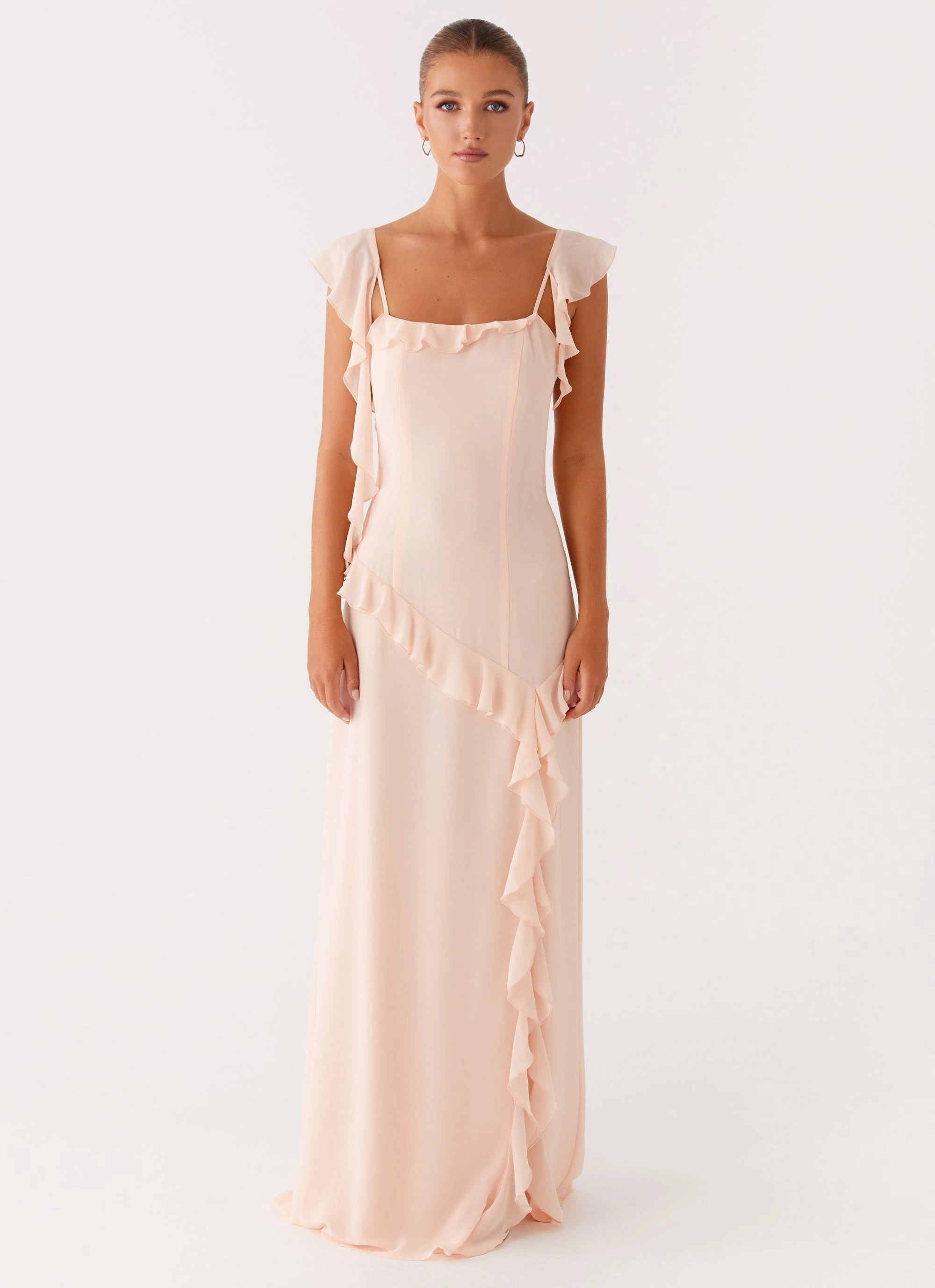 BiasCutSilhouette Naya Maxi Dress - Peach