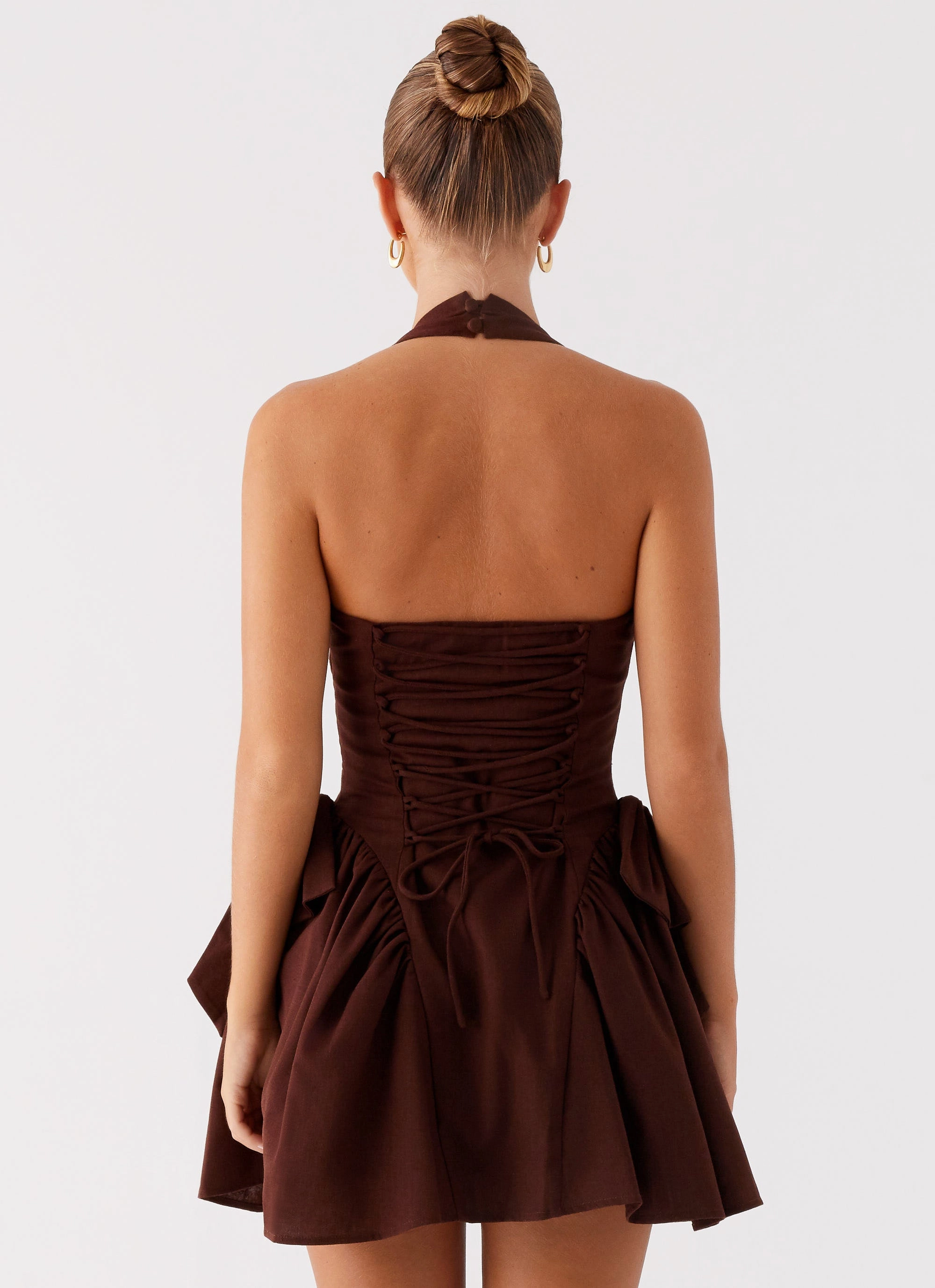 Grace Vibe Avalo Mini Dress - Chocolate