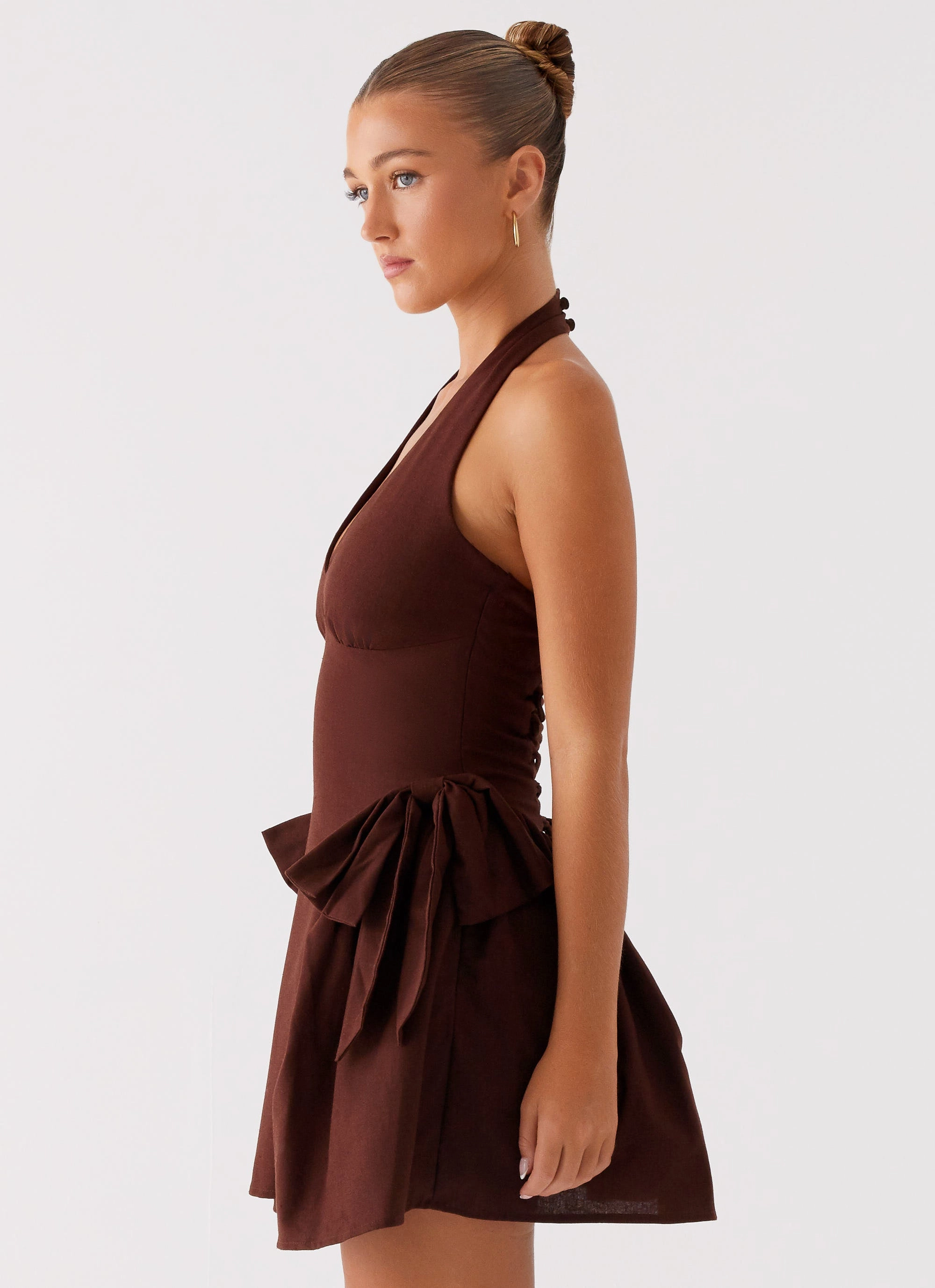 Avalo Mini Dress - Chocolate Playful touch