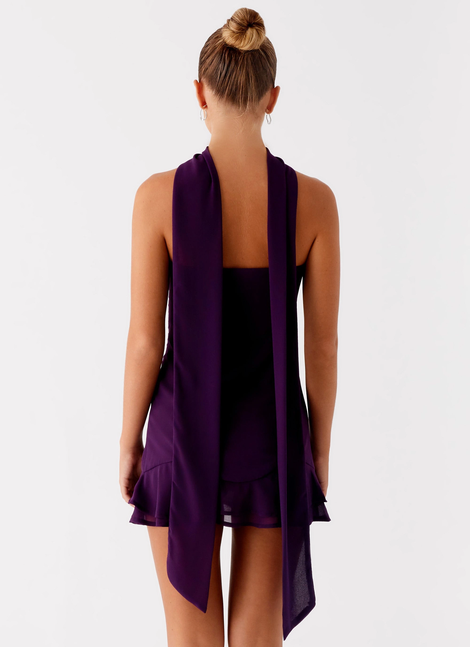 Avenue Mini Dress - Plum Polite Color