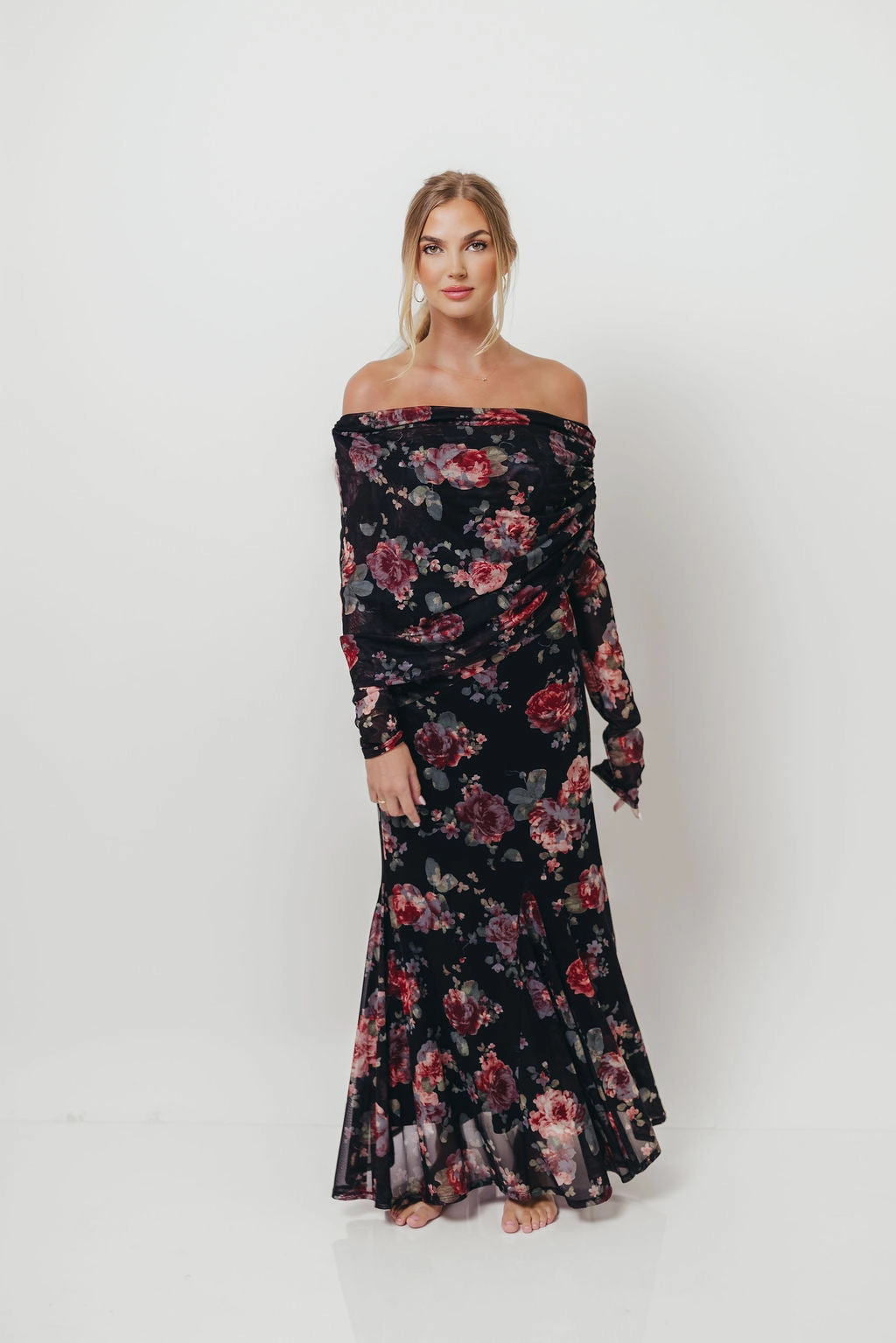 Light Blend Azaleia Maxi Dress in Black Floral *10/6 PRE-ORDER*