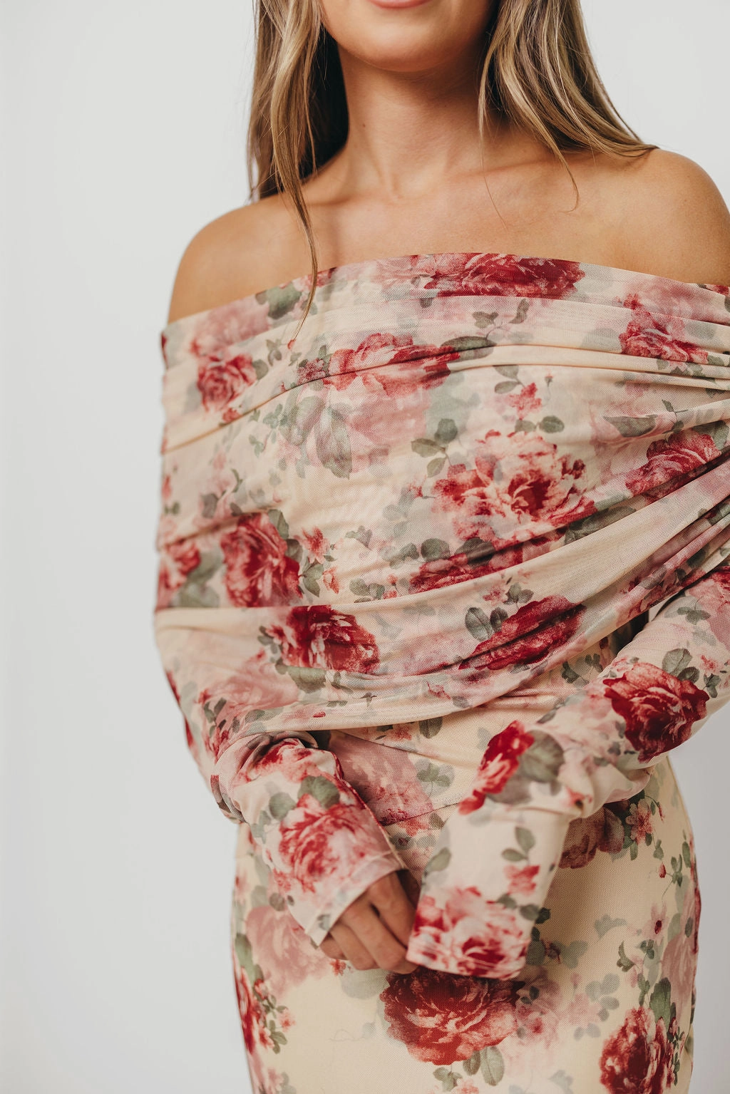 Azaleia Maxi Dress in Tan Floral *10/6 PRE-ORDER* Winter Proof