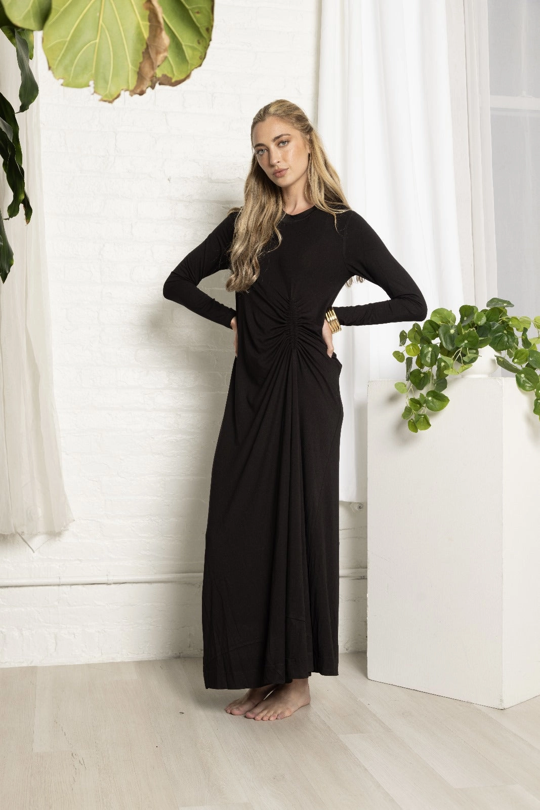 Vibrant color Aze Ruche Dress
