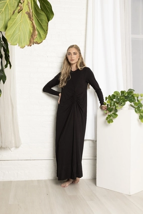 Pure Stitch Work Option Aze Ruche Dress