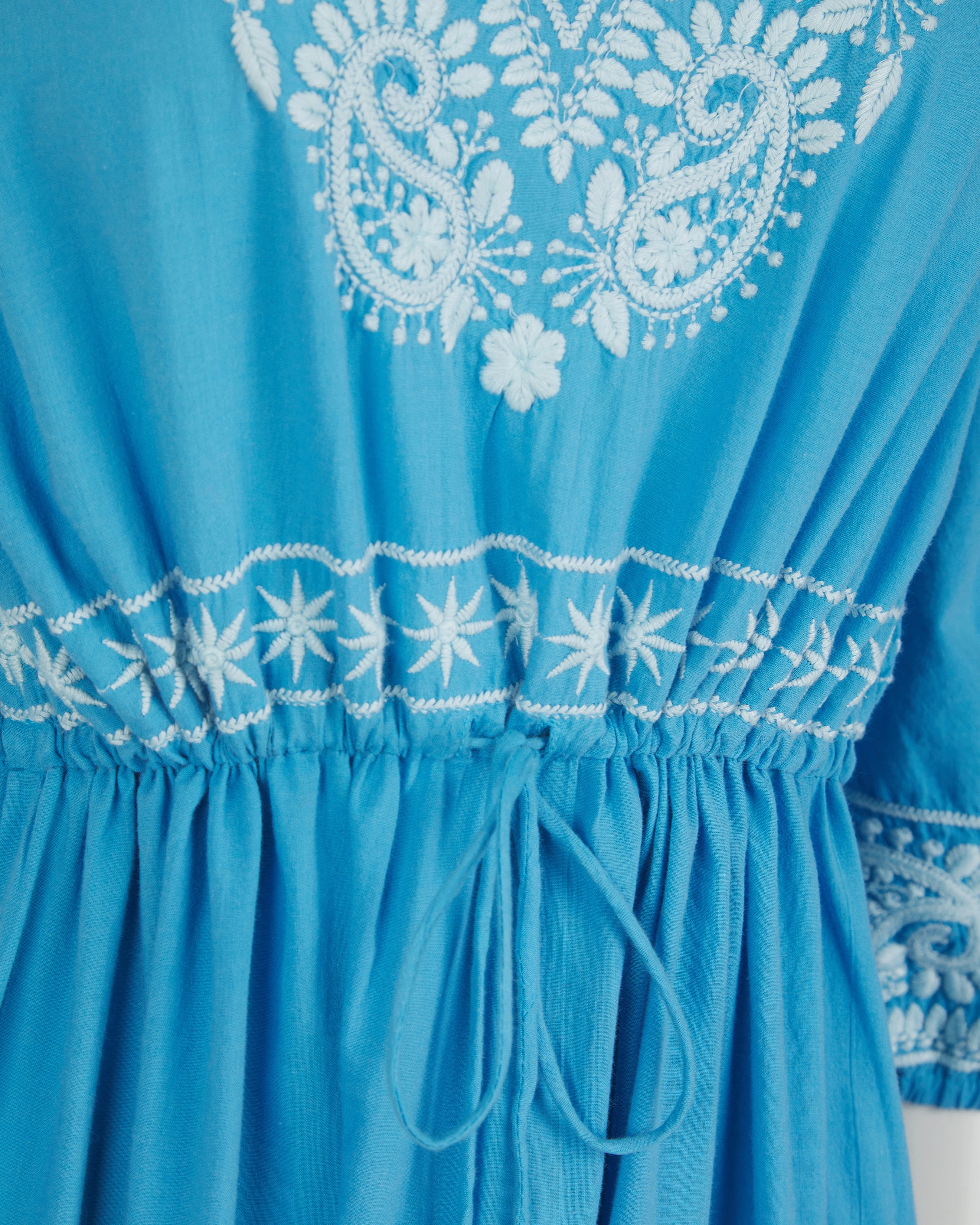 Padded-Bust Azul Kaftan Cornflower
